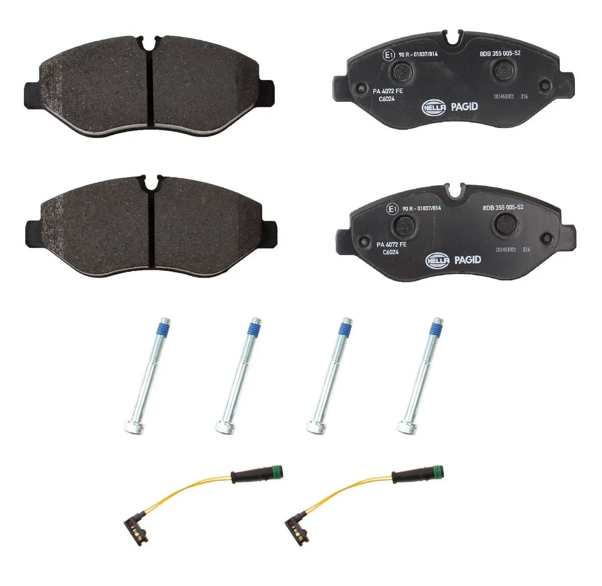 Set of 4 Front Disc Brake Pads for Mercedes-Benz Sprinter 2500 (2010–2018)