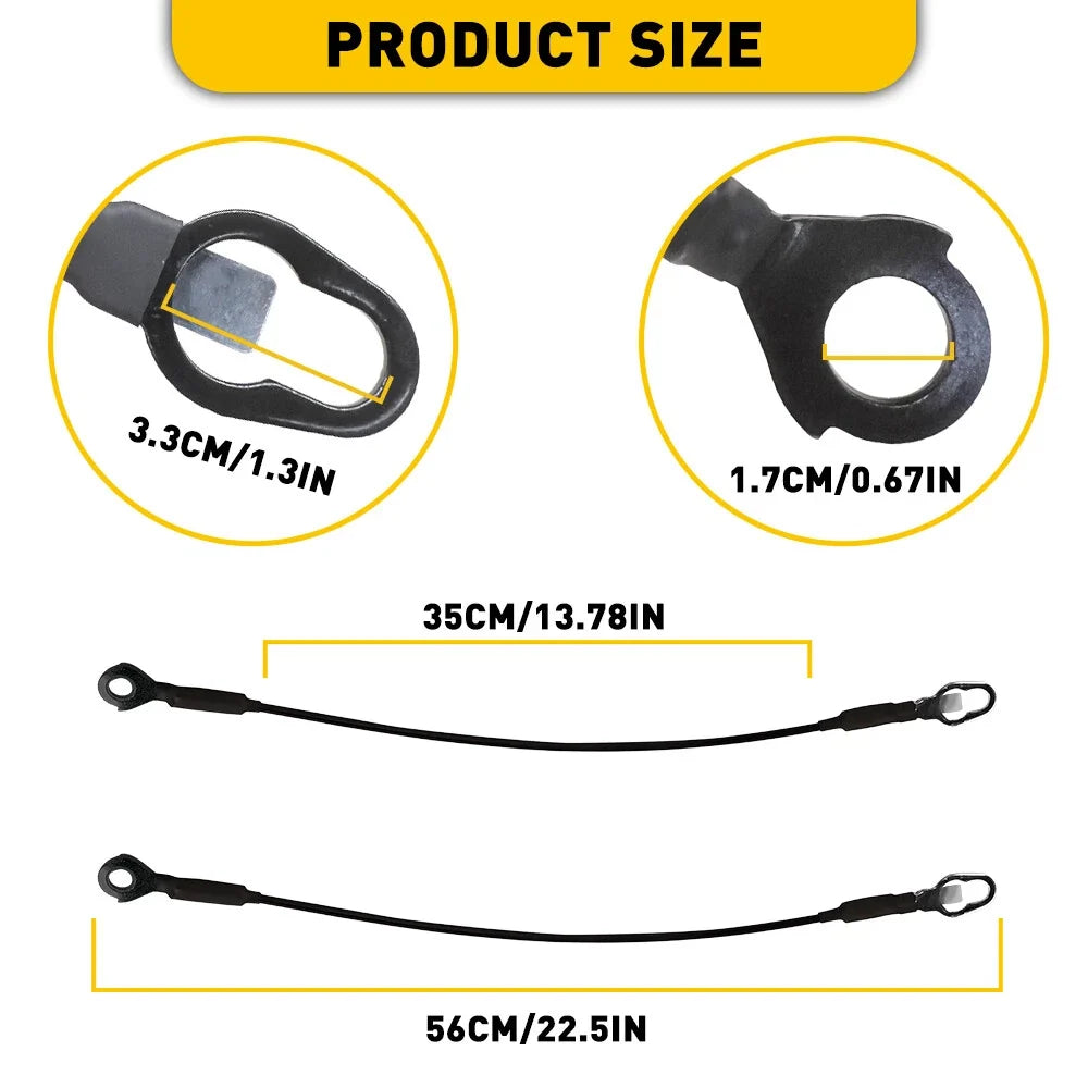Set of 2 Tailgate Cables for Ford F150 F250 F350 (1983–1996)