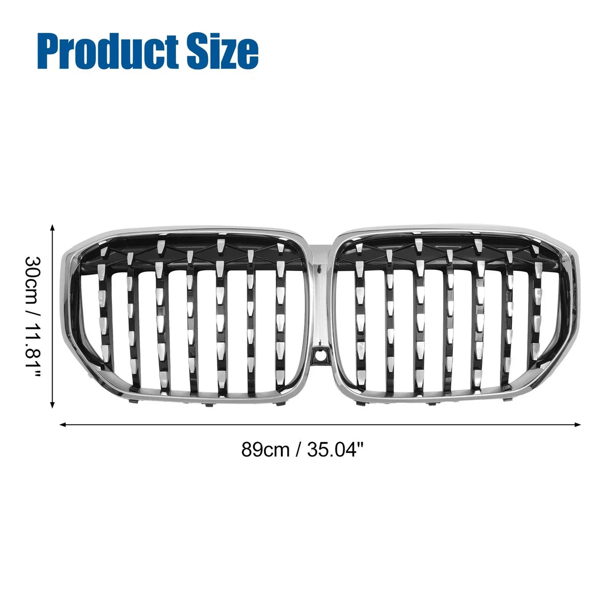 Front Grill Bumper for BMW X5 - Silver Finish