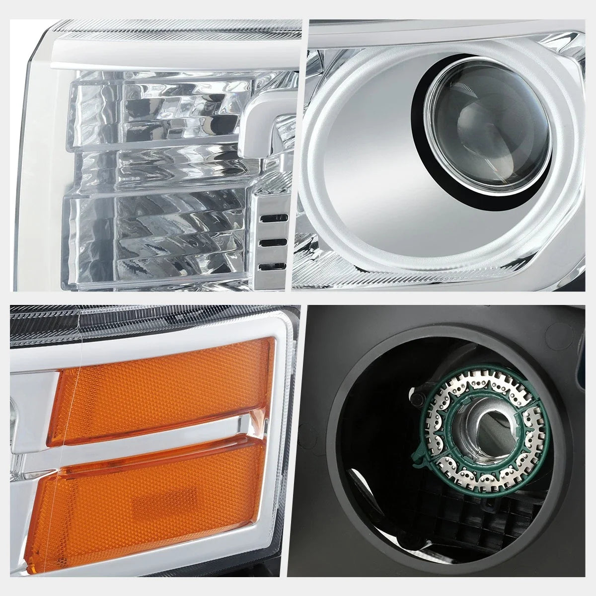 Chrome HID Projector Headlight Lamp Left Side for Ford Flex 2009-2012