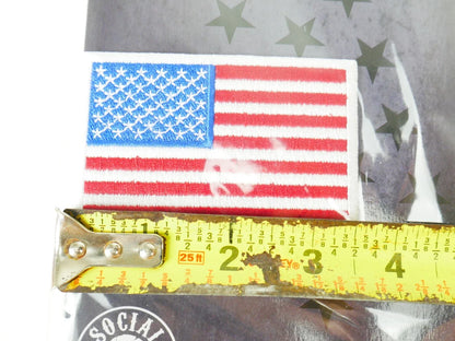 Motorcycle Patch - Embroidered White Border Iron-On USA Design