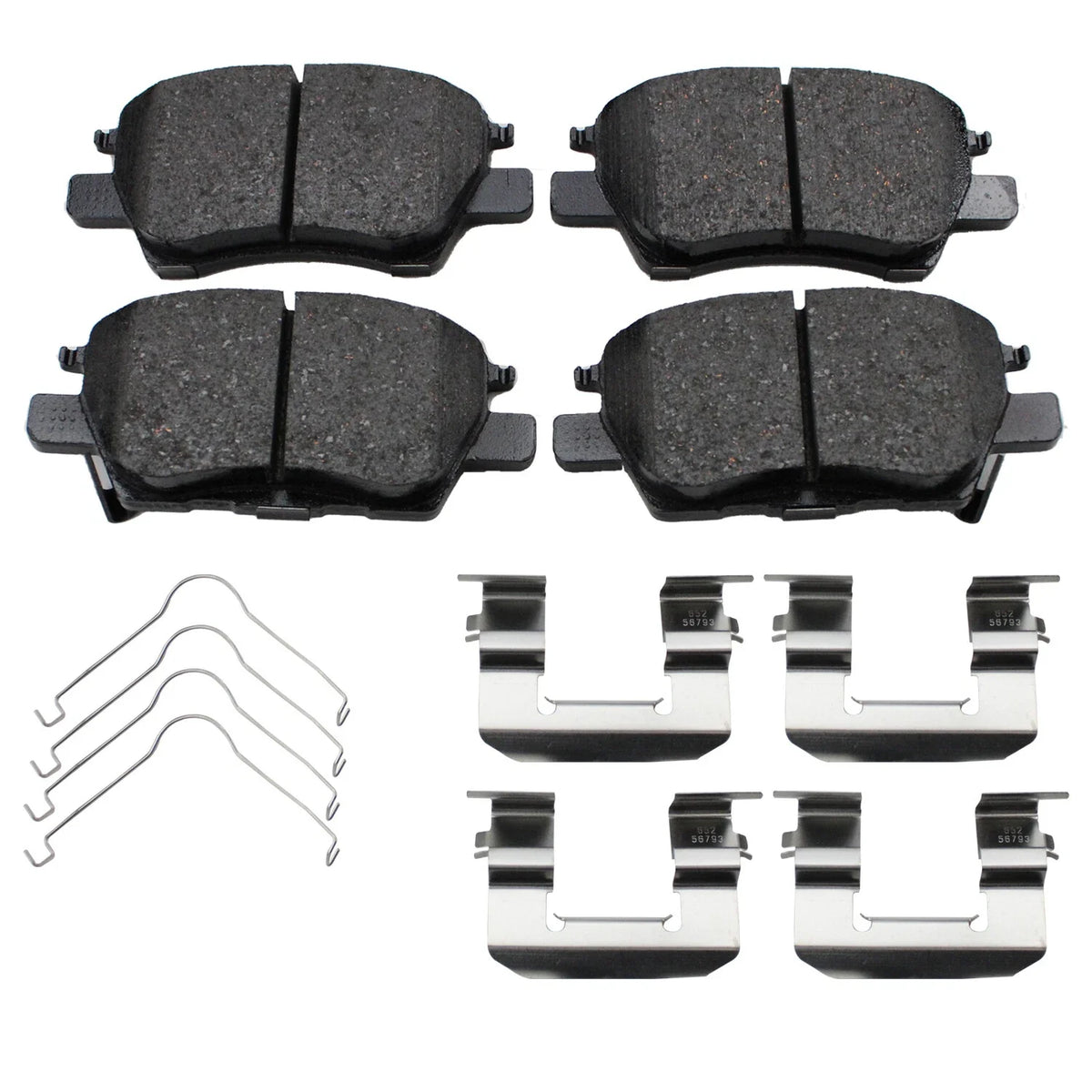 4-Piece Front Ceramic Brake Pads for 2017-2022 Chevy Bolt EV