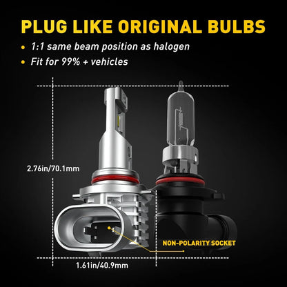 Auxito 9005 H11 LED Headlight Bulbs - 4 Pack