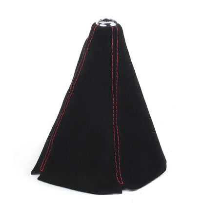 Shift Knob and Boot Cover for - Black with Red Stitches