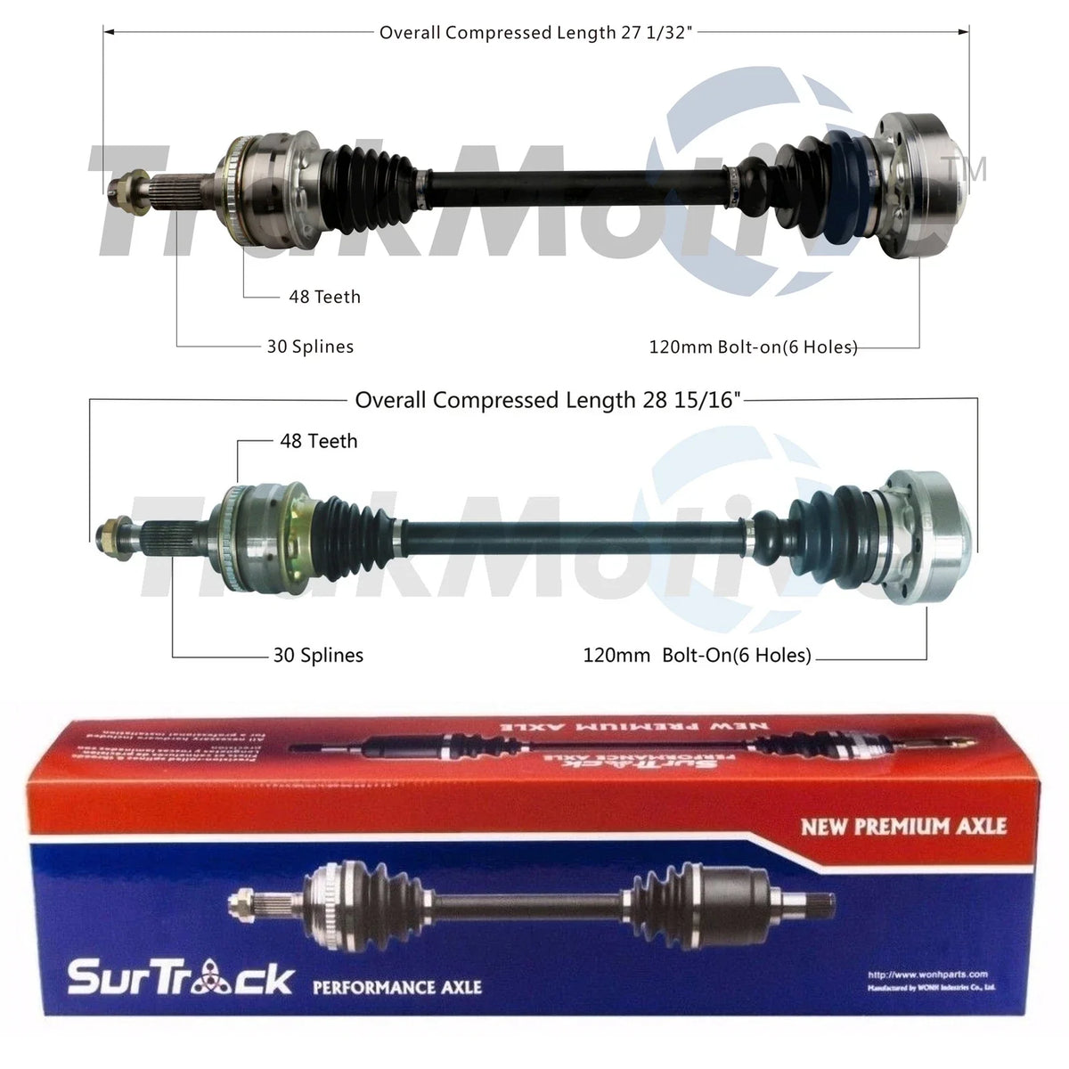 Set of 2 Rear CV Axle Shafts for Lexus LS300 (1990–1994)