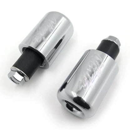 Rubber Bar Ends in Chrome for Kawasaki Ninja 250R & 650R EX650R (2006–2012)