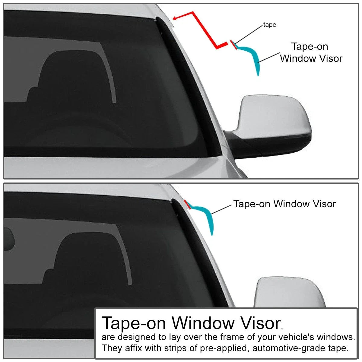 Smoke Tint Window Visor for Mazda 3 MPS (2010–2013)