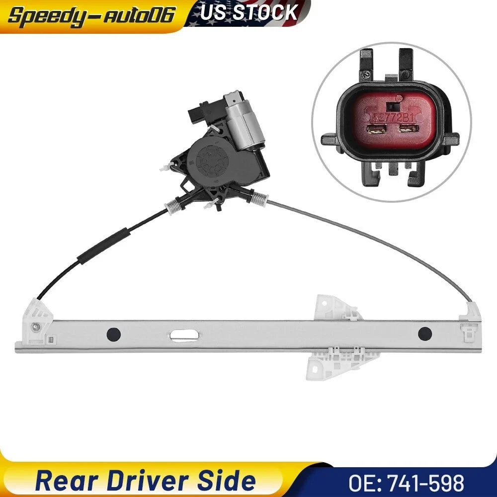 Rear Left Window Regulator Assembly with Motor for Dodge Dakota Durango (98-03)