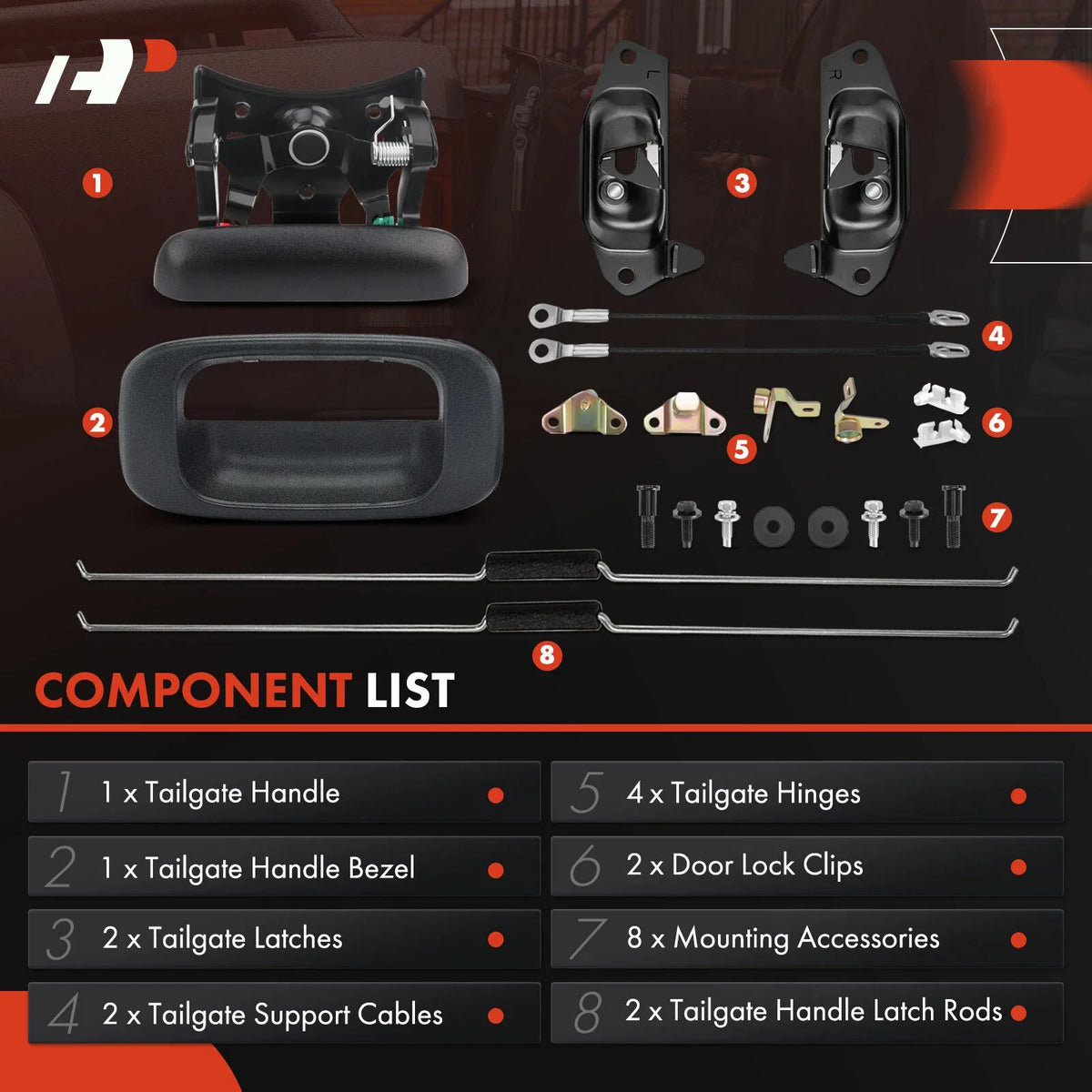 Tailgate Hardware Repair Kit for Ford F-150