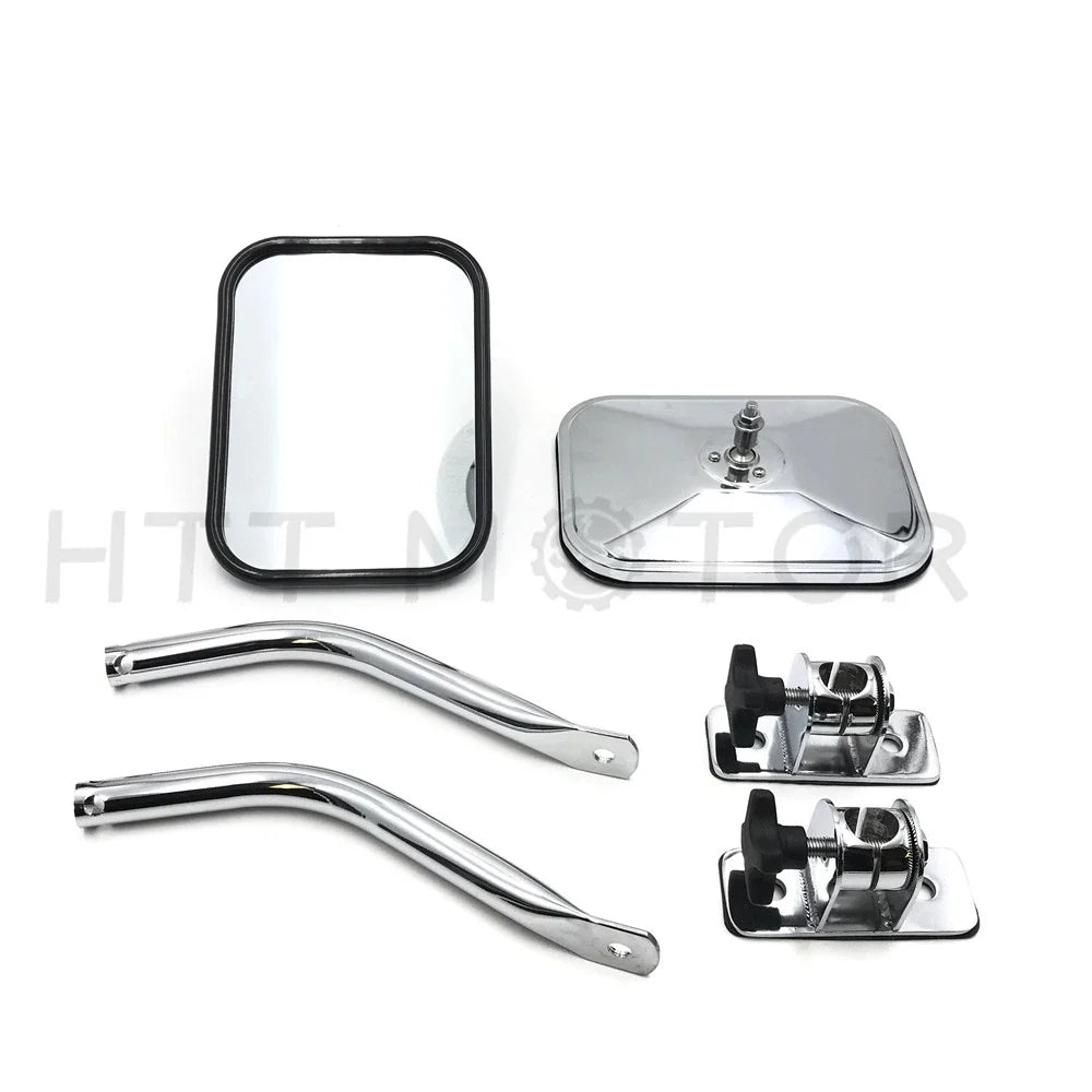 2X Side View Mirror for Jeep Wrangler JK TJ (1996–2017) Rectangular Hinge
