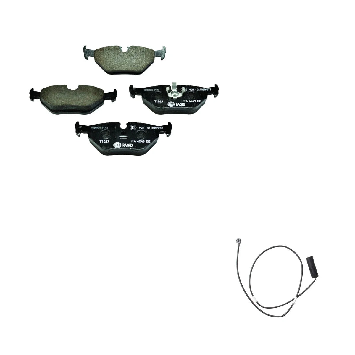 Hella Rear Low-Met Disc Brake Pad Set w/Sensor for BMW E36 Z3 (1998–2002)