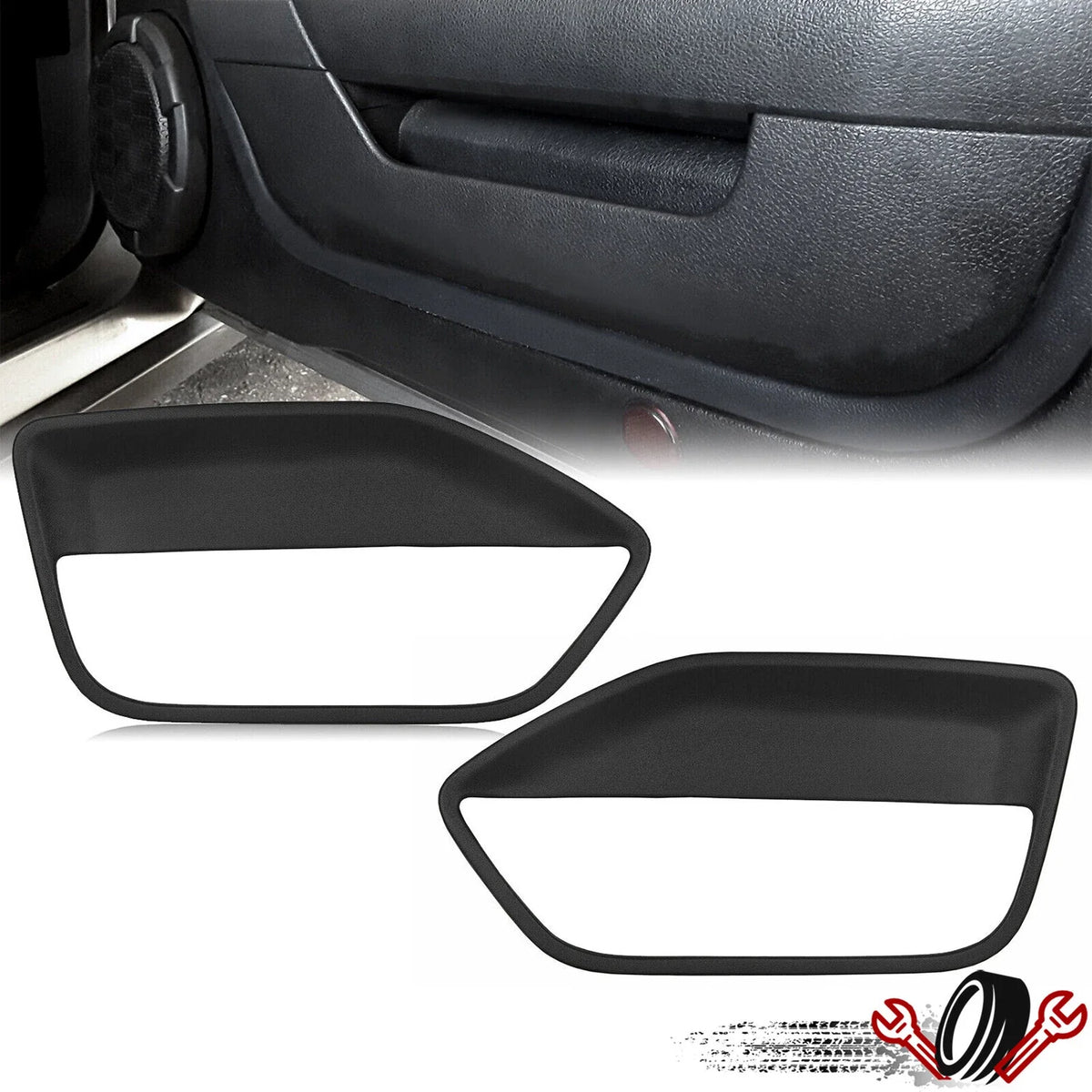 Pair of Interior Door Panel Inserts for Ford Mustang (2005–2009)