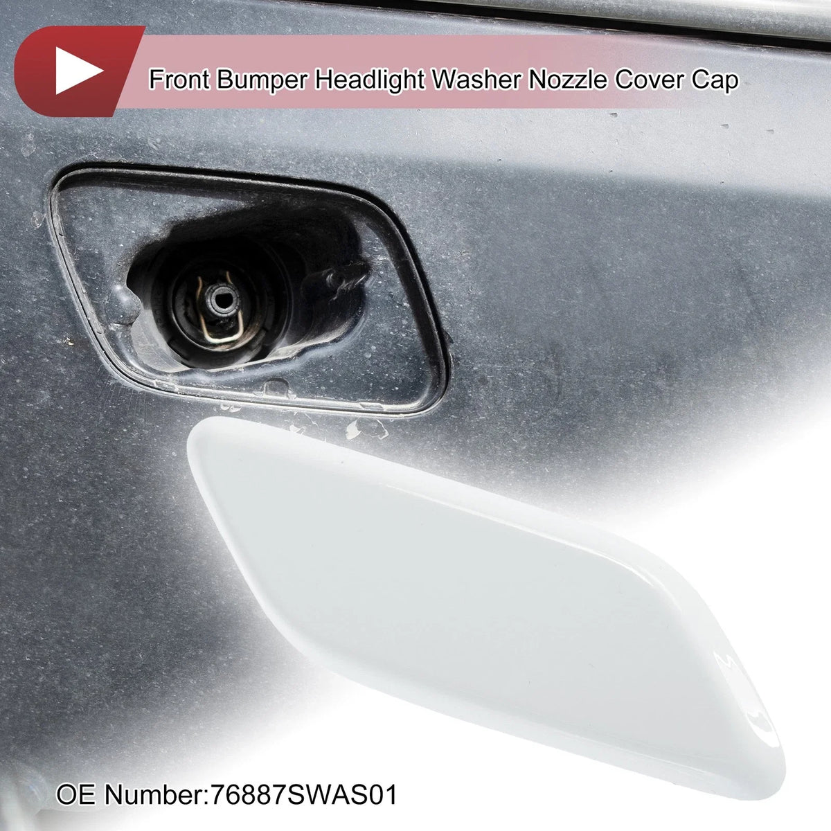 Front Right Washer Nozzle Cover Cap for Honda CR-V (2009–2011) White