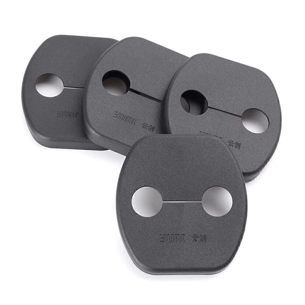 Set of 4 Door Lock Cover Pad Guard for Nissan Qashqai (2008–2013) Black
