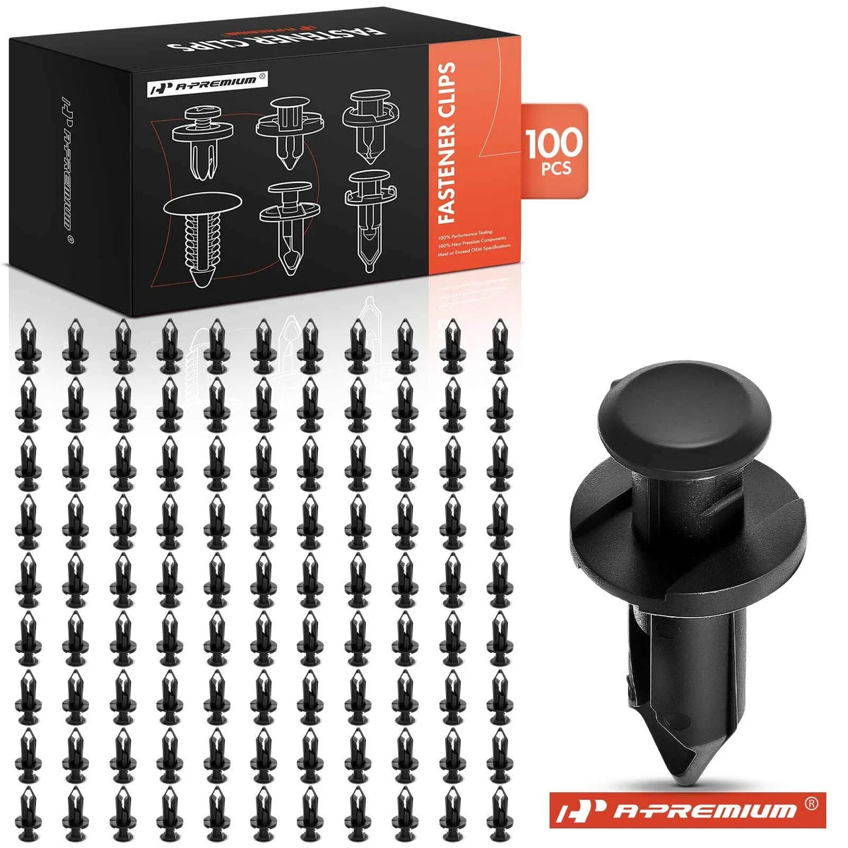 100 Pcs 8mm Bumper Retainer Clips for Ford Chevy