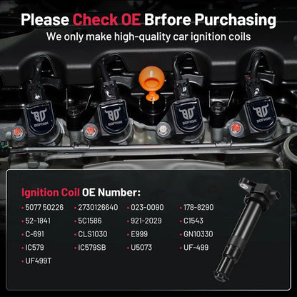 Ignition Coils UF499 for Kia Rio/Rio5 & Dodge Attitude 2006-2011