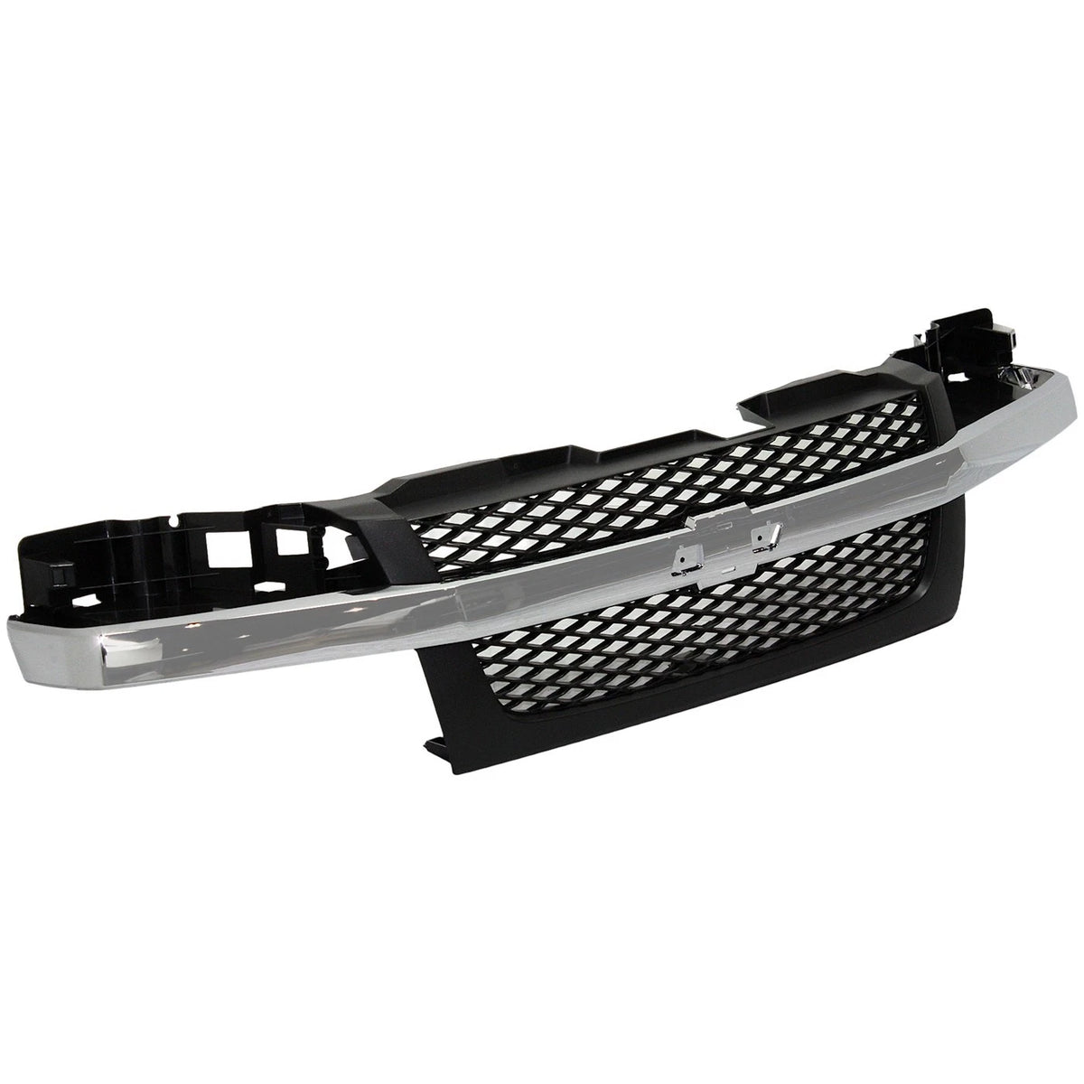 Grille Assembly 2 Piece for Chevrolet Colorado (2004–2012) Textured Dark Gray