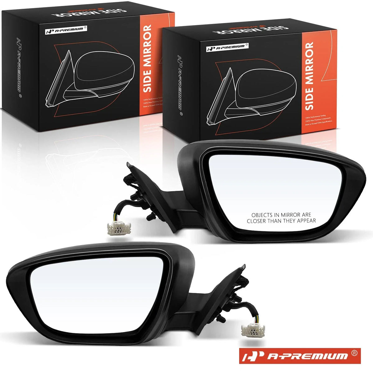 Power Mirror Pair for Nissan Rogue (2016) Manual Folding
