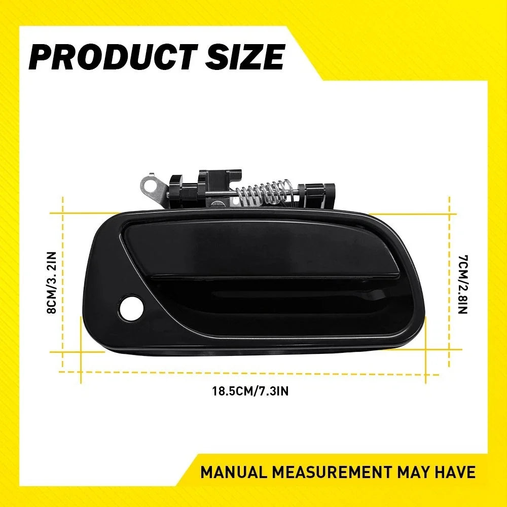 Outer Door Handle - Black Textured Finish for Toyota T100 (1993-1998) - 1-3X