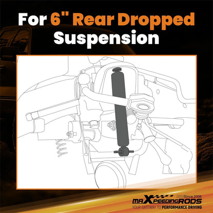 6" Drop Rear Shocks for Chevy GMC C1500 2WD (1988-1998)