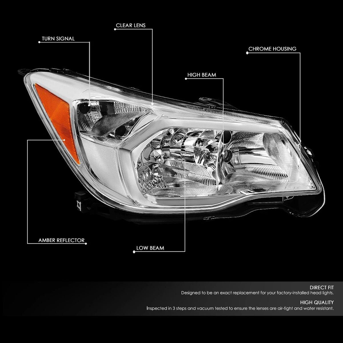Headlight Lamp Right for Subaru Forester (2014–2016) SU2503145
