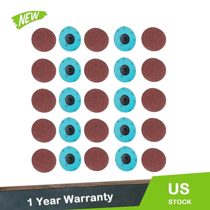 Aluminum Oxide Roll Lock Sanding Discs 3 Inch 36 Grit - 25 Pack