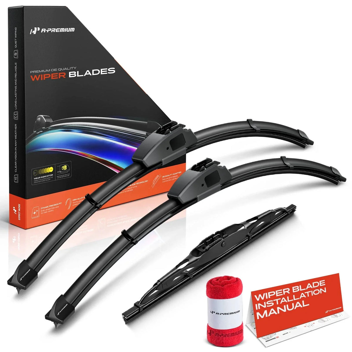 Set of 3 Windshield Wiper Blades for Ford Escape
