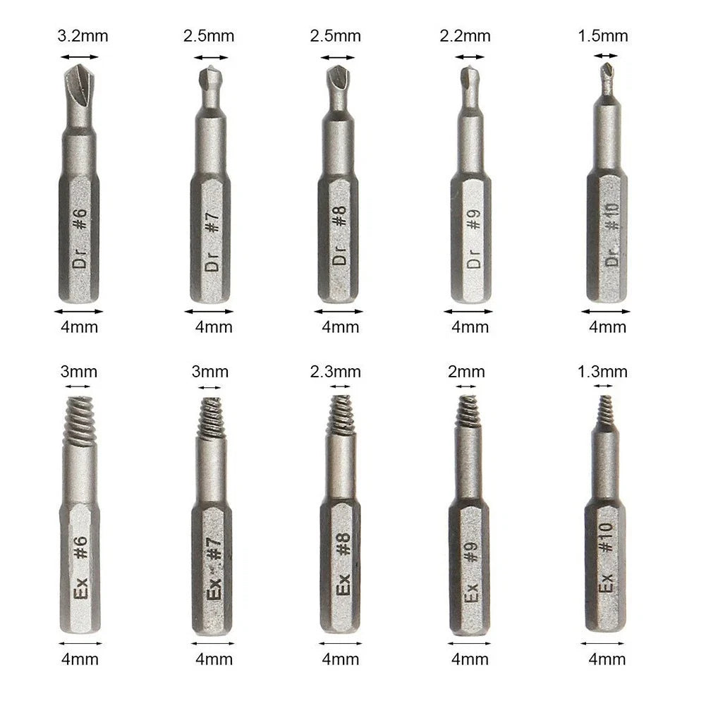 2X Screw Removal Drill Bit Set for Multipurpose Power Tools