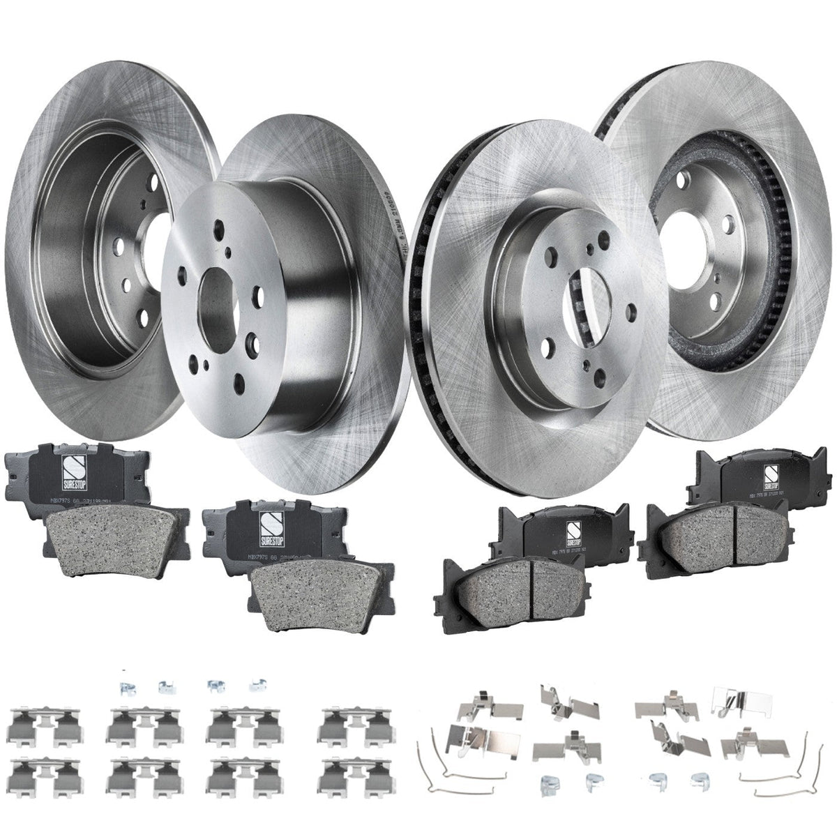 Brake Pad and Disc Set for Toyota Avalon, Camry 2012-2018