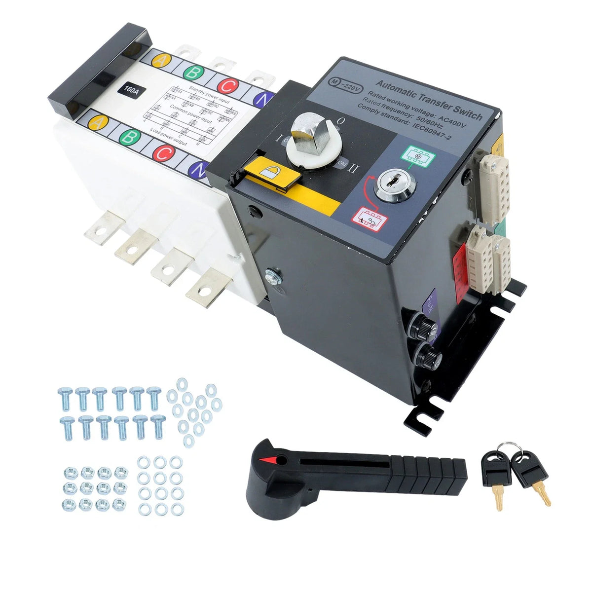4 Pole Automatic Transfer Switch 160A 110V 220V for Generator Use