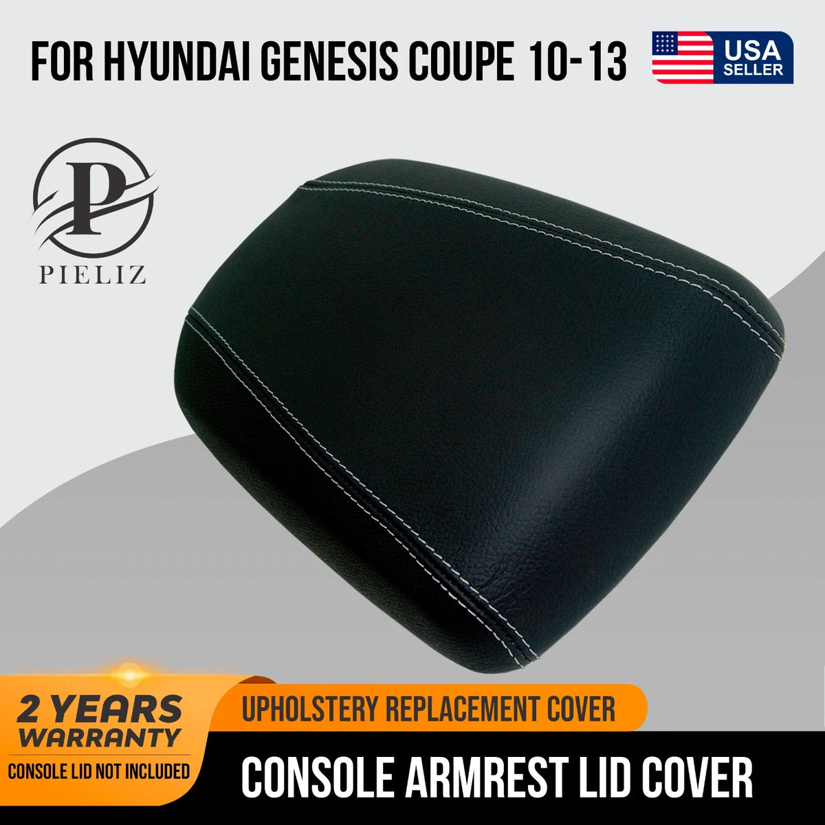 Vinyl Leather Console Armrest Cover for Hyundai Genesis Coupe (2010–2013)