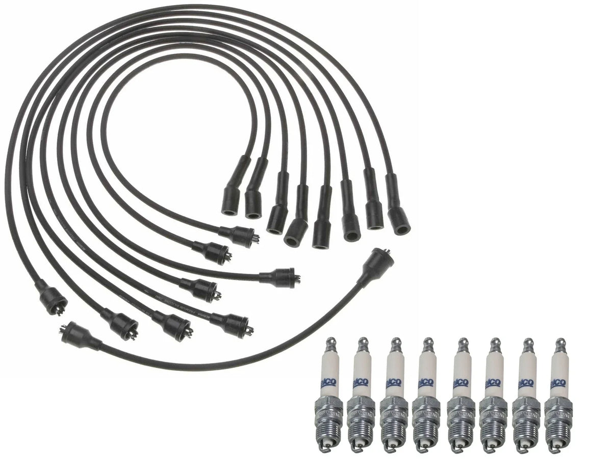 Set of 8 Rapidfire ACDelco Spark Plugs & Ignition Wire Set for Chevy 7.4 V8