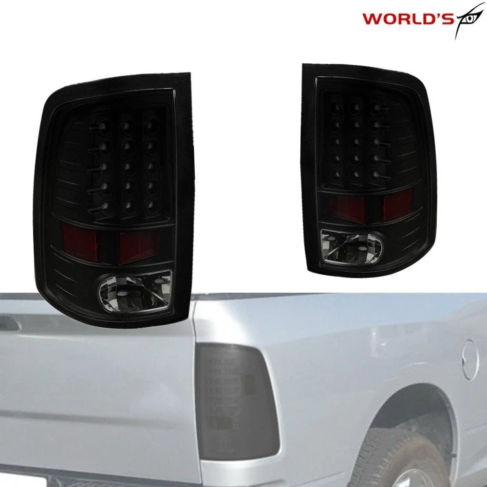 Black Tail Lights Brake Lamps Assembly for Dodge Ram 1500 (2009–2018)