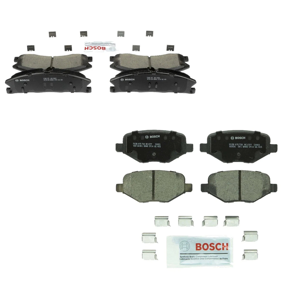 Bosch QuietCast Brake Pads Kit for Ford Explorer, Flex, MKS, MKT (2011–2019)