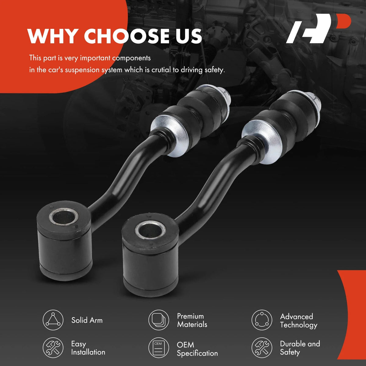 Front Sway Bar Link Pair for 1984-1991 Jeep XJ Cherokee