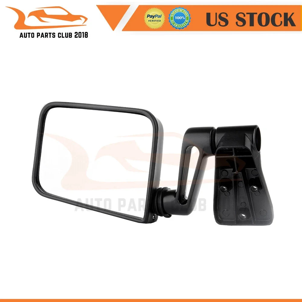 Right Side Folding Manual Black Mirror for Jeep Wrangler (1987–2002)