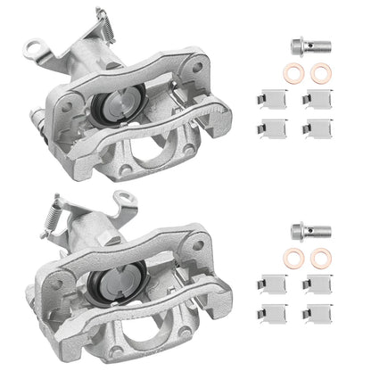 Pair of Rear Brake Calipers with Bracket for 2009-2012 Dodge Journey