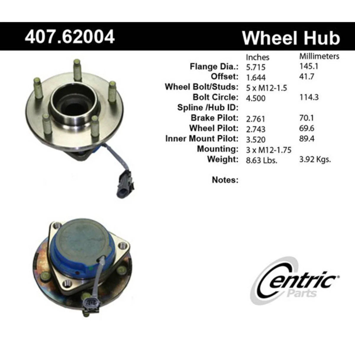 Set of 2 Wheel Hubs for Make Model (Front or Rear)
