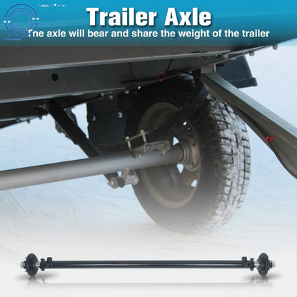 Trailer Axle Idler 8 Lug 7000 lb 95" Hubface 80" Spring Center