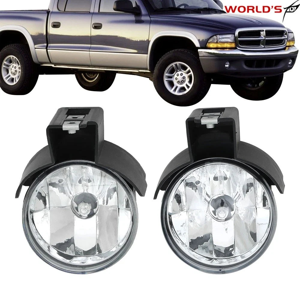 Set of 2 Fog Light Lamp Assemblies for Dodge Dakota, Durango