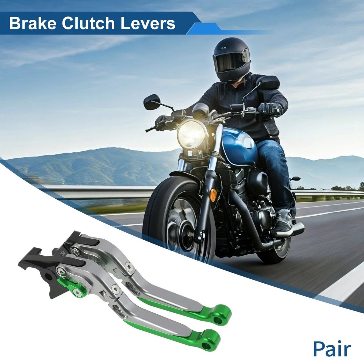Short Long Brake Clutch Levers for Honda Rebel CMX 500 300 (2017–2021) Titanium Green