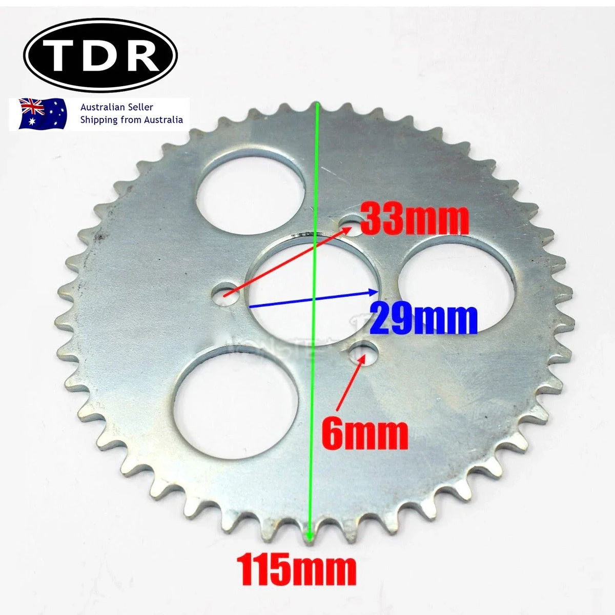 T8F 44T 29mm Rear Chain Sprocket for 43cc 49cc Minimoto Goped Scooter