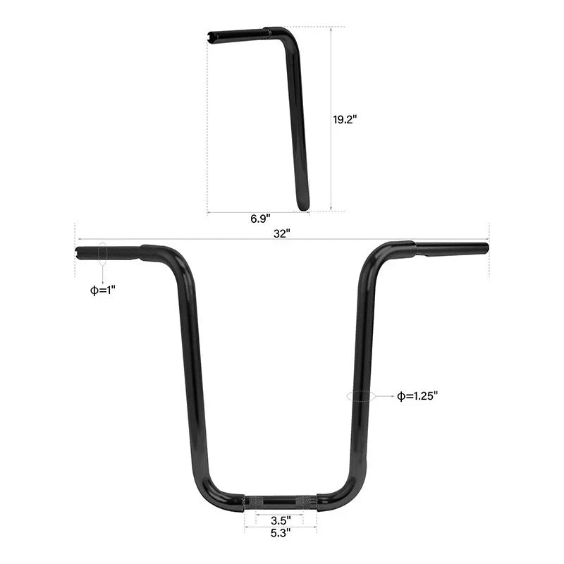 18" Handlebar Ape Hanger for Harley Softail Heritage FXST 1984-2023