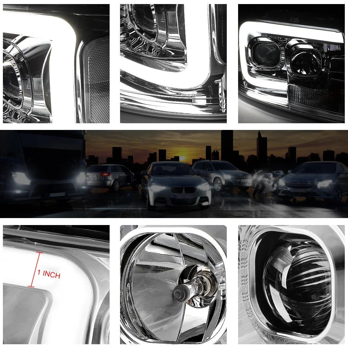 LED Bar Projector Headlight for Ford F-150/Mark LT (2004-2008)