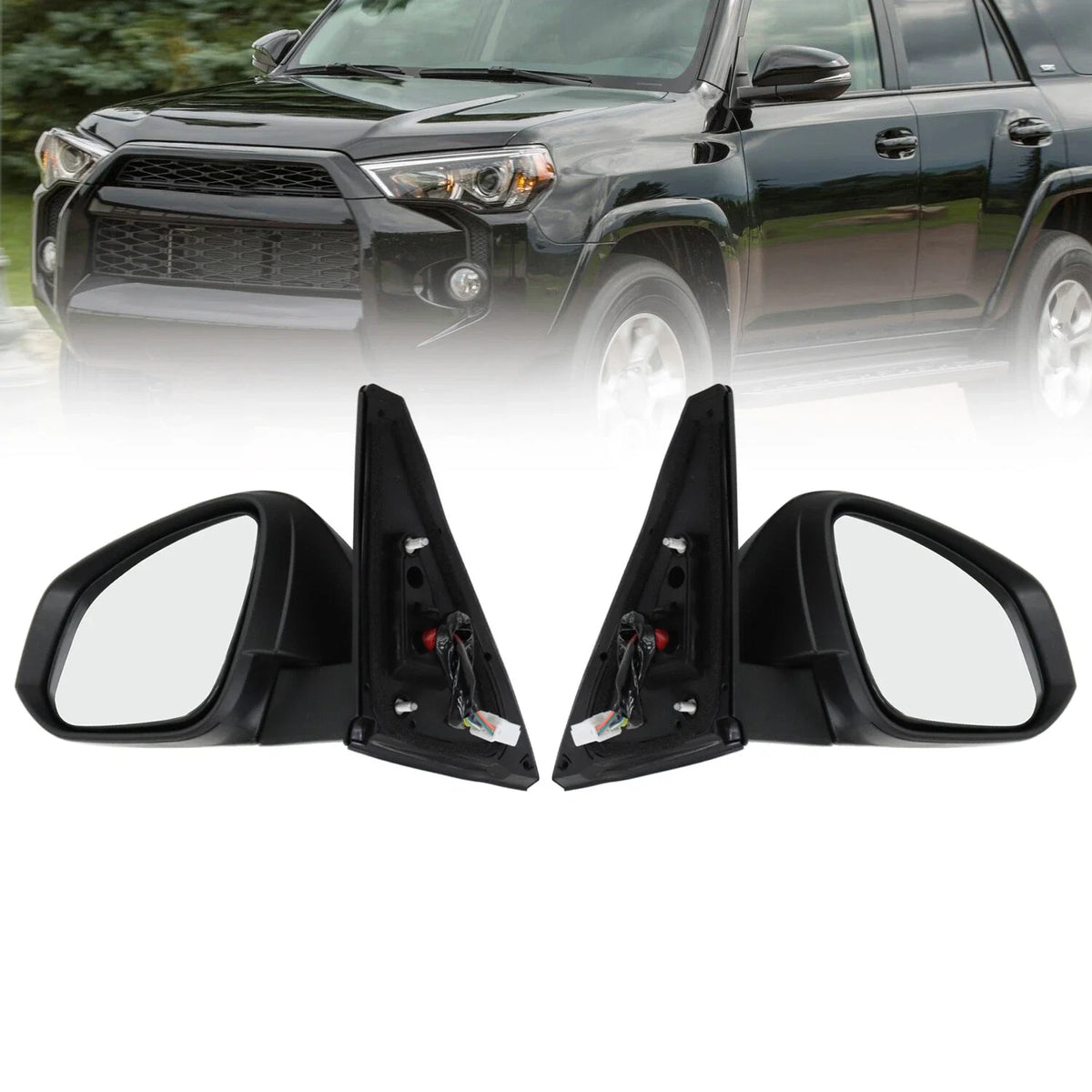 Side Mirror Set for Toyota 4Runner (2014–2018) - Black