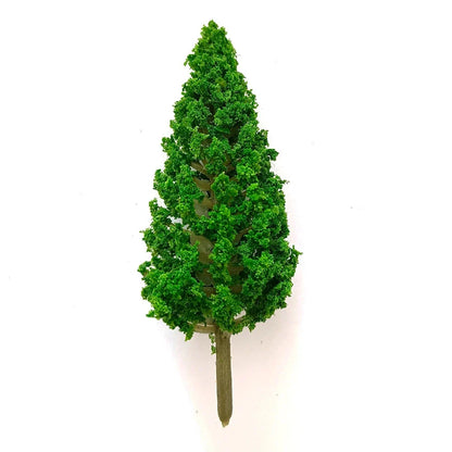 Set of 10 Miniature Pine Trees for Model Scenery (Scale 1:50-1:400)