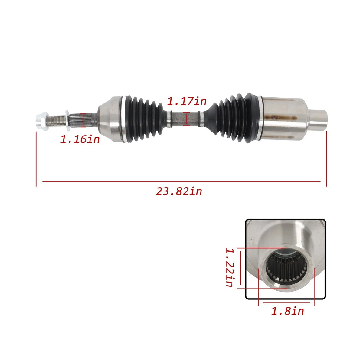 Front Right CV Shaft 5066020AA for Jeep Liberty (2002–2007)