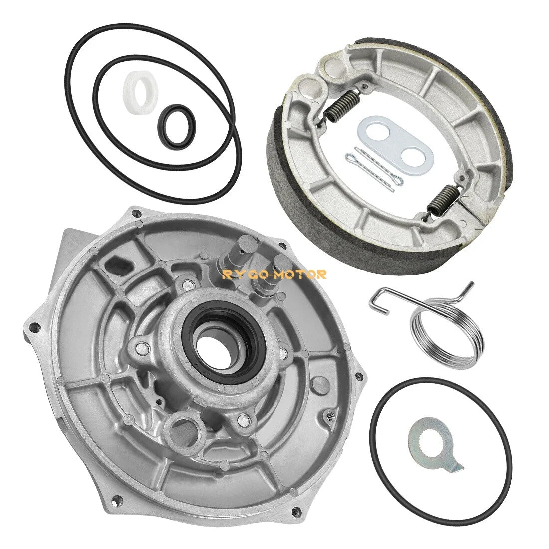 Rear Brake Shoes & Backing Plate Seals Kit for Honda Rancher 420 07-21