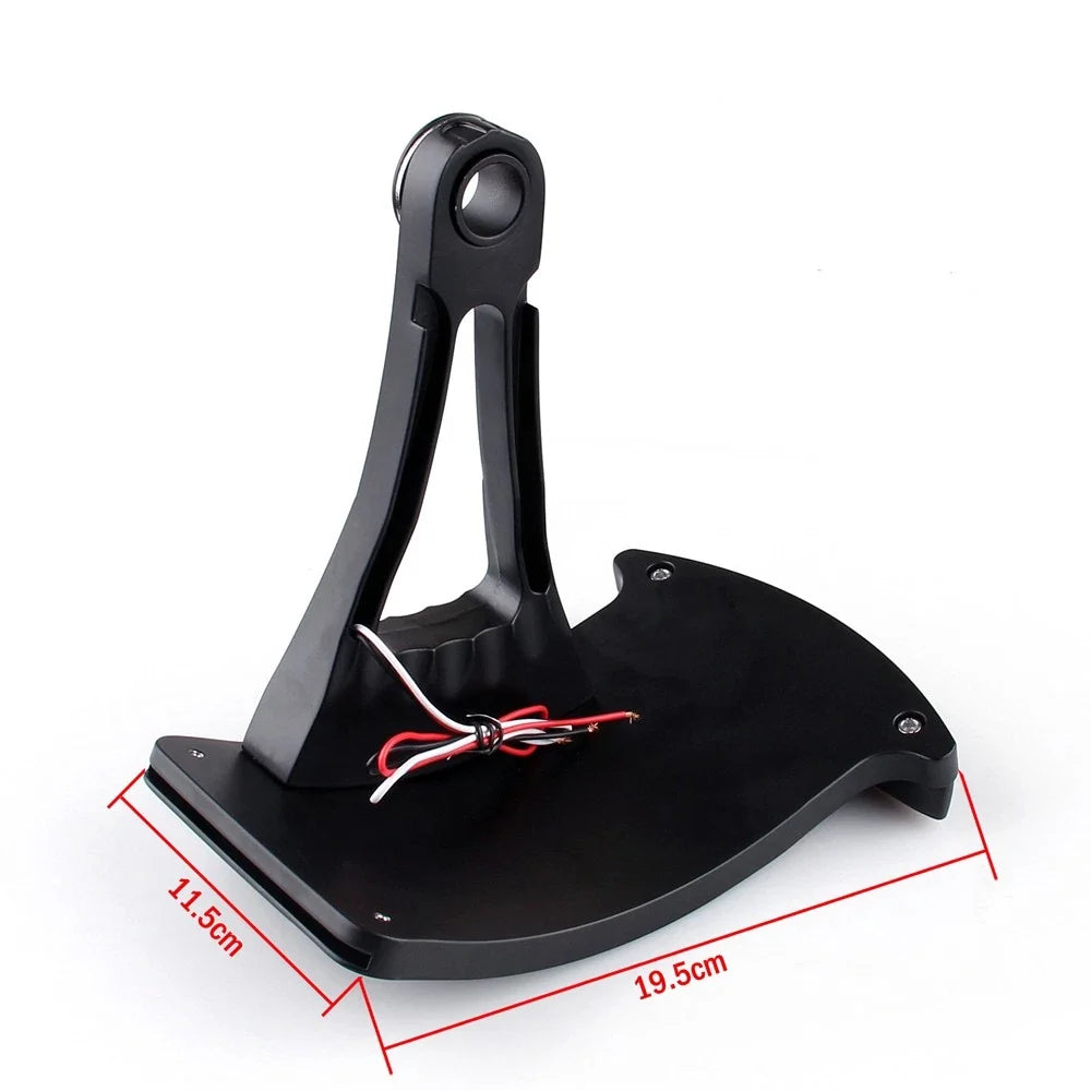 Side Axle Mount License Plate Holder for Harley