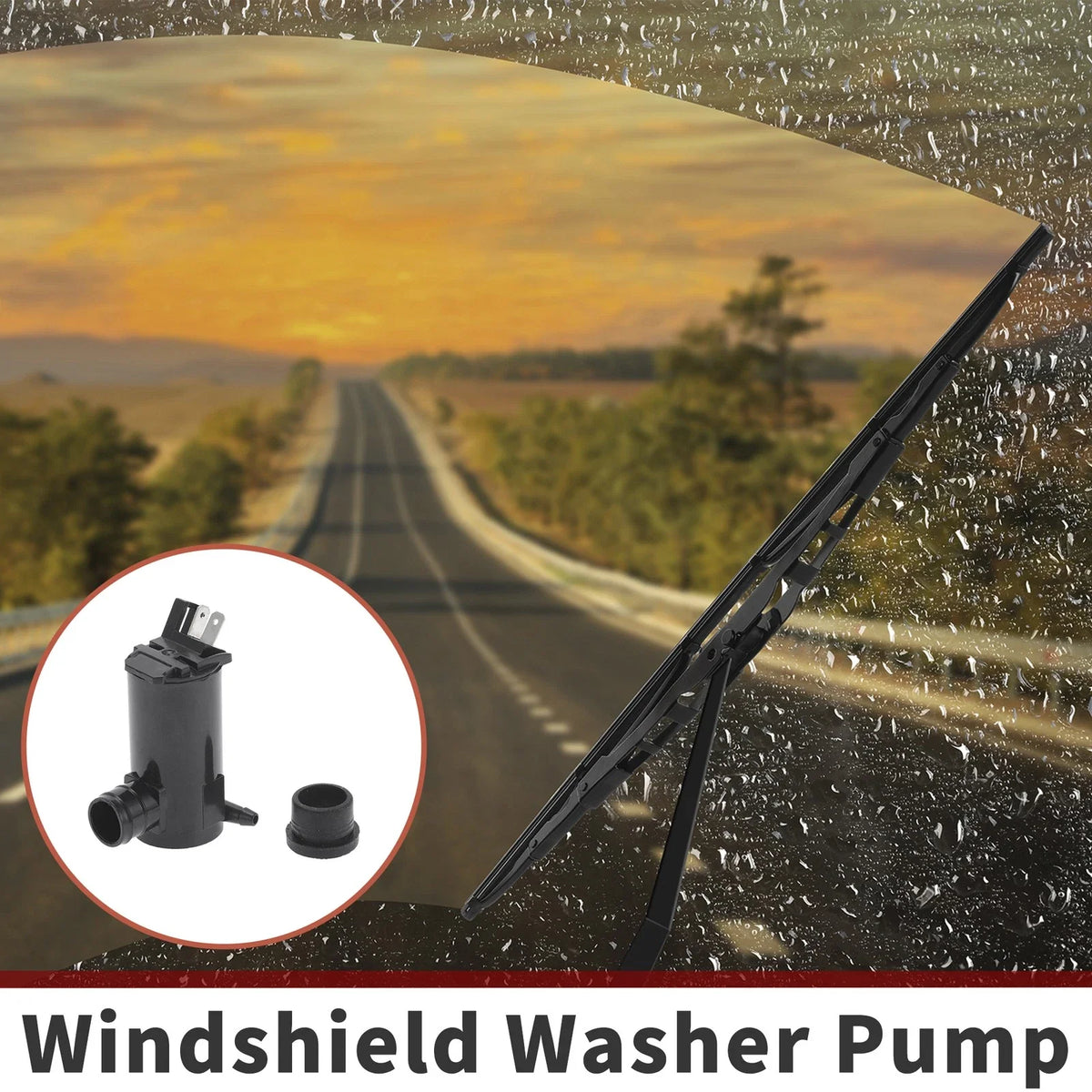 Windshield Washer Pump w/Grommet for Honda (No. 38512SC4673)